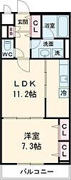 東急東横線 学芸大学駅 徒歩12分の賃貸マンション 1階1DKの間取り