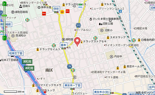 埼玉県さいたま市南区曲本 賃貸マンション 1階 地図