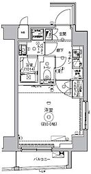 東急池上線 池上駅 徒歩9分の賃貸マンション 6階1Kの間取り