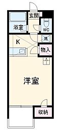豊橋鉄道東田本線 運動公園前駅 徒歩29分の賃貸アパート 2階1Kの間取り