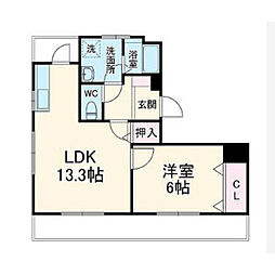 プランタン2番館 2階2LDKの間取り