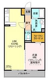 JR埼京線 北戸田駅 徒歩26分の賃貸アパート 2階1LDKの間取り