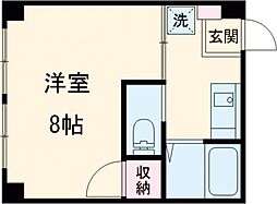 佐々木ビル 2階1Kの間取り