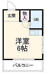名古屋市営名城線 茶屋ヶ坂駅 バス9分 南久留里下車 徒歩1分の賃貸マンション 3階ワンルームの間取り