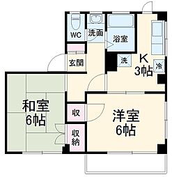 サンライズ和光 2Kの間取図画像