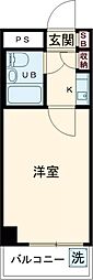ＫＩＫビル 5階1Kの間取り
