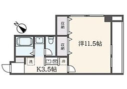 京王線 千歳烏山駅 徒歩5分の賃貸マンション 1階1Kの間取り