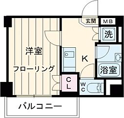 ルーブ野方伍番館 1Kの間取図画像
