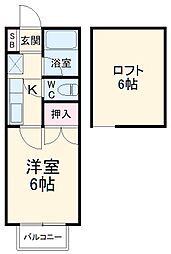 クラシカル吉住 1階1Kの間取り