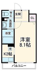 名古屋市営東山線 東山公園駅 徒歩7分の賃貸マンション 1階1Kの間取り