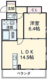 名古屋市営東山線 東山公園駅 徒歩2分の賃貸マンション 10階1LDKの間取り