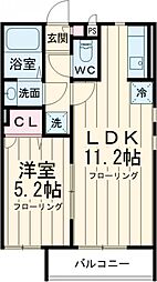 京王線 千歳烏山駅 徒歩19分の賃貸アパート 3階1LDKの間取り