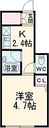 東京メトロ有楽町線 地下鉄成増駅 徒歩5分の賃貸アパート 1階1Kの間取り