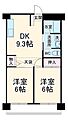上尾根貝戸団地8号棟5階5.3万円