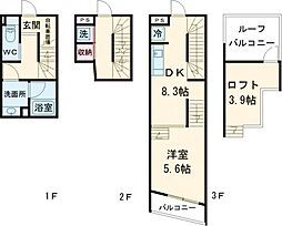 東武東上線 成増駅 徒歩5分の賃貸マンション 1階1DKの間取り
