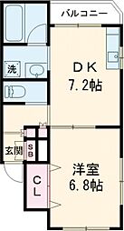 東京メトロ副都心線 雑司が谷駅 徒歩1分の賃貸マンション 1階1DKの間取り