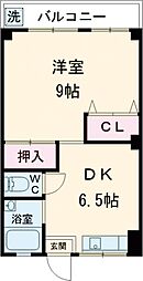 白菊ハウス 3階1DKの間取り