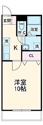 アルシオンＡ棟 1階1Kの間取り
