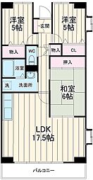 エスポワール八千代 4階3LDKの間取り
