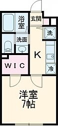 西武新宿線 田無駅 徒歩21分の賃貸アパート 1階1Kの間取り