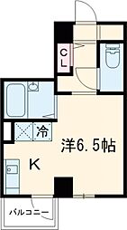 JR中央線 三鷹駅 徒歩2分の賃貸マンション 4階1Kの間取り