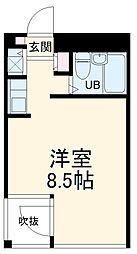 東京メトロ東西線 南行徳駅 徒歩3分の賃貸マンション 4階ワンルームの間取り