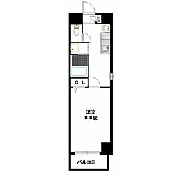 名古屋市営鶴舞線 鶴舞駅 徒歩8分の賃貸マンション 4階1Kの間取り