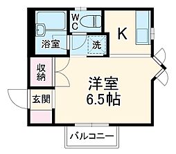 名古屋市営東山線 今池駅 徒歩5分の賃貸アパート 1階1Kの間取り