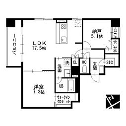 名古屋市営東山線 新栄町駅 徒歩6分の賃貸マンション 10階1SLDKの間取り