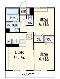 東急田園都市線 青葉台駅 バス8分 すみよし台下車 徒歩2分の賃貸アパート 1階2LDKの間取り