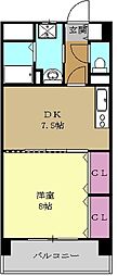 メゾンドグロリア 1DKの間取図画像