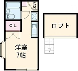 メゾン・ホープ 203 2階1Kの間取り