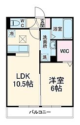 東京メトロ東西線 行徳駅 徒歩6分の賃貸アパート 1階1LDKの間取り