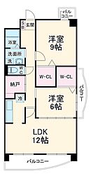 名古屋市営桜通線 車道駅 徒歩9分の賃貸マンション 3階2SLDKの間取り