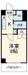 名古屋市営東山線 池下駅 徒歩4分の賃貸マンション 4階1Kの間取り