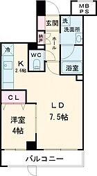 ＬＩＢＲ　ＧＲＡＮＴ世田谷弦巻 1階1LDKの間取り