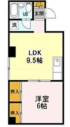 名古屋市営名城線 大曽根駅 徒歩3分の賃貸マンション 2階1LDKの間取り