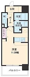 名古屋市営鶴舞線 浄心駅 徒歩4分の賃貸マンション 4階ワンルームの間取り
