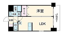 プレサンス名古屋STATIONサティナ 4階1LDKの間取り