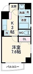 名古屋市営桜通線 高岳駅 徒歩8分の賃貸マンション 8階1Kの間取り