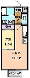 名古屋市営名城線 砂田橋駅 徒歩6分の賃貸アパート 1階1LDKの間取り