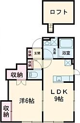JR中央線 西国分寺駅 徒歩9分の賃貸アパート 1階1LDKの間取り