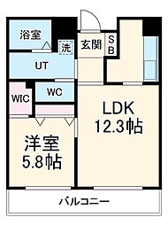 名古屋市営東山線 池下駅 徒歩5分の賃貸マンション 4階1LDKの間取り