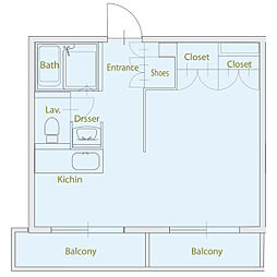 名古屋市営名城線 八事日赤駅 徒歩12分の賃貸マンション 4階1Kの間取り