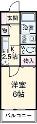 グレイスN.F 1Kの間取図画像