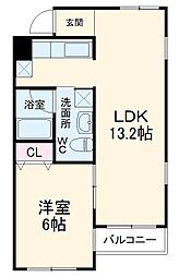 名古屋市営東山線 本山駅 徒歩2分の賃貸マンション 1階1LDKの間取り