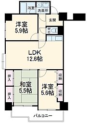 レグノ・アレッタ 7階3LDKの間取り