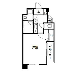 名古屋市営鶴舞線 浅間町駅 徒歩2分の賃貸マンション 2階1Kの間取り