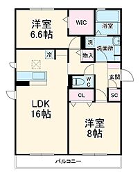 間取図画像 2LDK
