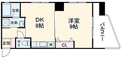 名古屋市営桜通線 太閤通駅 徒歩7分の賃貸マンション 4階1DKの間取り